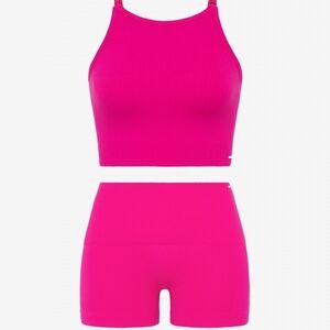 Savage X Fenty Hot Pink Ribbed Set